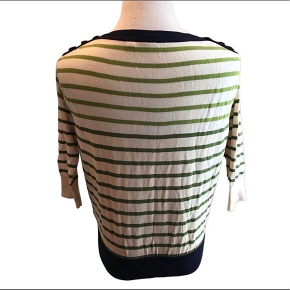 Anthropologie Yellow Bird Loblolly Striped Sweater - Picture 4 of 7